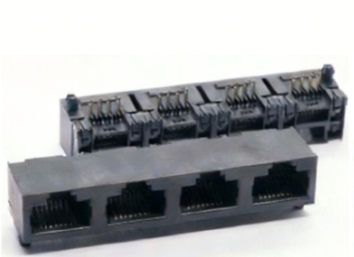 RJ45 Socket ,1x4,All-plastic,Without LED lights